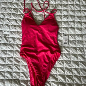 Shade & shore pink  one piece swimsuit